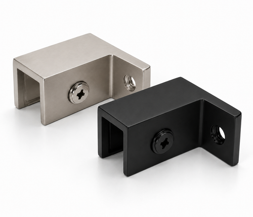 Left Side Sleeve Over Wall Mount Glass Clamp