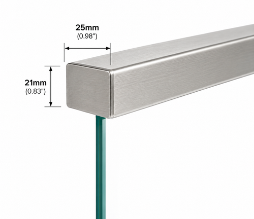 25x21MM Rectangular Cap-Handrail & Fittings