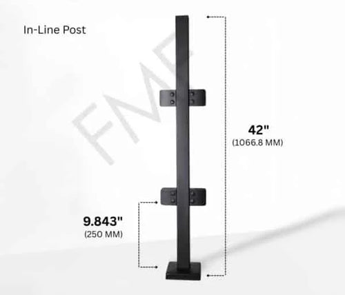 Square Glass Railing Post