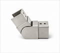 135° Adjustable Upward Elbow for 40x40mm Square CapRail