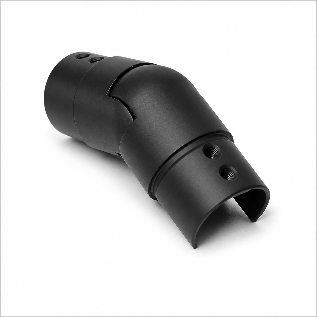 135°Adjustable 42.2 Cap Rail Downward Elbow