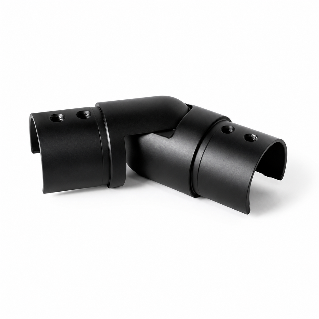 Adjustable Horizontal Elbow for Round Cap 42.4mm Ø Handrail