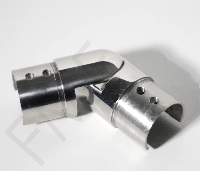 Adjustable Horizontal Elbow for Round Cap 42.4mm Ø Handrail