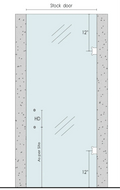 Shower Stock Door - 2 Holes - 24" Width