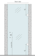 Shower Stock Door - 2 Holes - 24