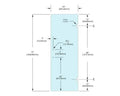 Shower Stock Door - 2 Holes - 24" Width