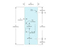 Shower Stock Door - 3 Holes - 24" Width (6" X 18")