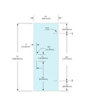 Shower Stock Door - 2 Holes - 26" Width