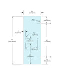Shower Stock Door - 3 Holes - 26" Width (6" X 18")