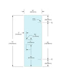 Shower Stock Door - 2 Holes - 26" Width