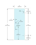 Shower Stock Door - 2 Holes - 26" Width