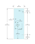 Shower Stock Door - 3 Holes - 26" Width (6" X 18")