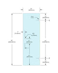 Shower Stock Door - 2 Holes - 26" Width