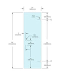 Shower Stock Door - 2 Holes - 26" Width