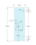 Shower Stock Door - 3 Holes - 26" Width (6" X 18")