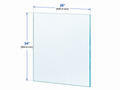 1/2" Railing Glass Panel - 34" Height