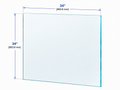 1/2" Railing Glass Panel - 34" Height