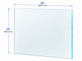 1/2" Railing Glass Panel - 34" Height