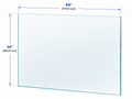 1/2" Railing Glass Panel - 34" Height