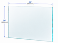 1/2" Railing Glass Panel - 34" Height