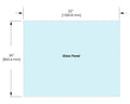 1/2" Railing Glass Panel - 34" Height
