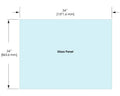 1/2" Railing Glass Panel - 34" Height