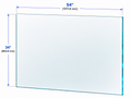 1/2" Railing Glass Panel - 34" Height