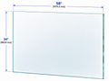 1/2" Railing Glass Panel - 34" Height
