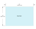 1/2" Railing Glass Panel - 34" Height