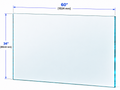 1/2" Railing Glass Panel - 34" Height