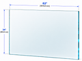 1/2" Railing Glass Panel - 34" Height