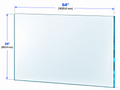 1/2" Railing Glass Panel - 34" Height