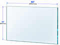 1/2" Railing Glass Panel - 34" Height