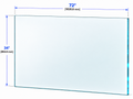 1/2" Railing Glass Panel - 34" Height