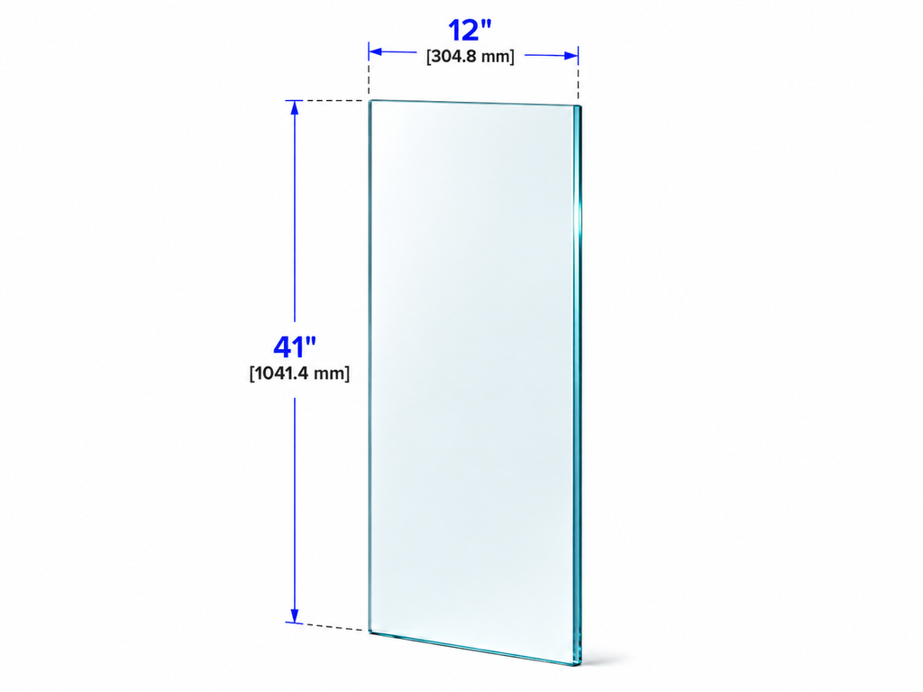 1/2" Railing Glass Panel - 41" Height