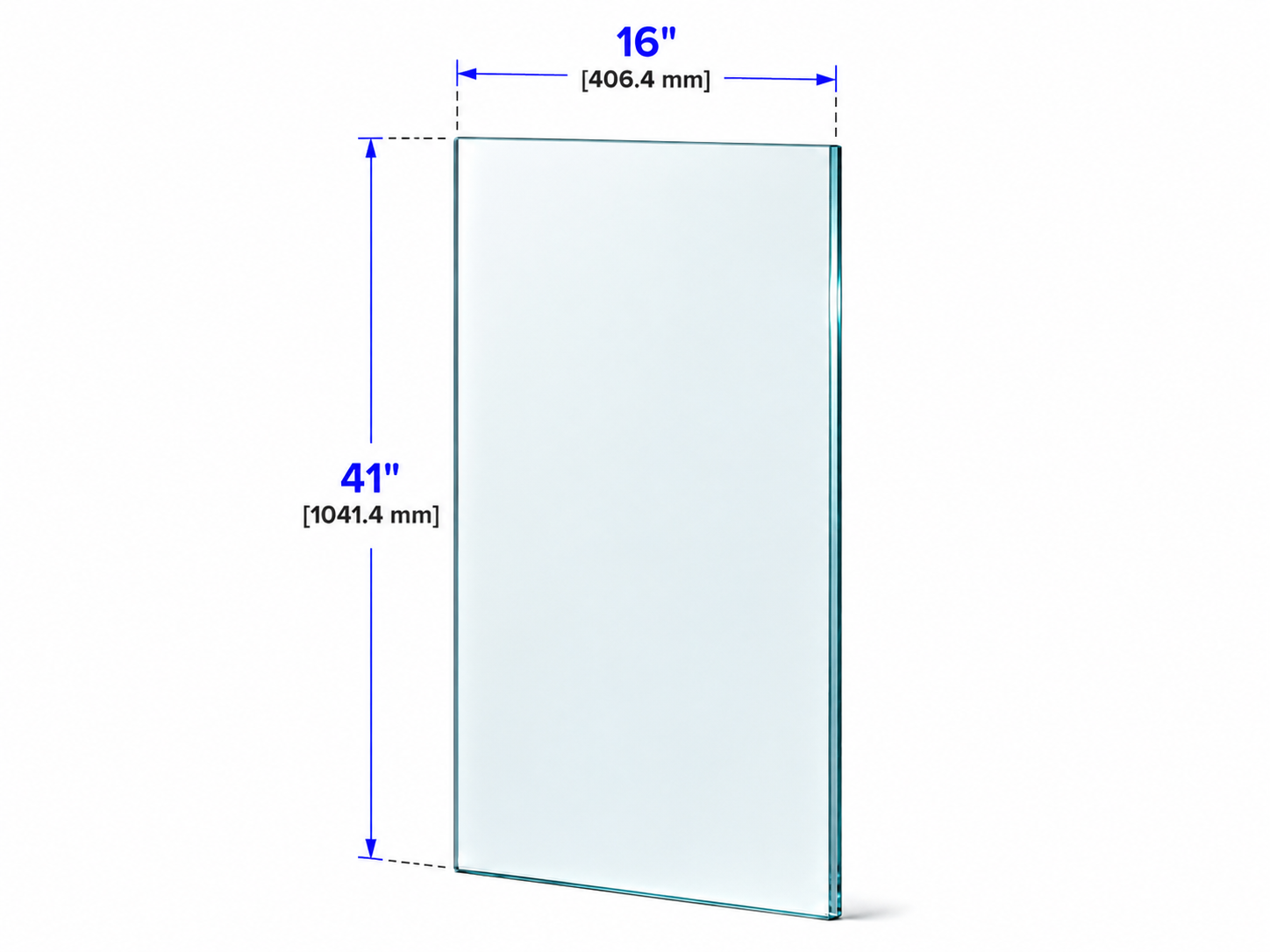 1/2" Railing Glass Panel - 41" Height