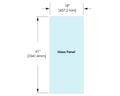 1/2" Railing Glass Panel - 41" Height