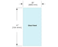 1/2" Railing Glass Panel - 41" Height