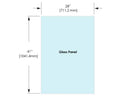 1/2" Railing Glass Panel - 41" Height