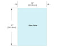 1/2" Railing Glass Panel - 41" Height
