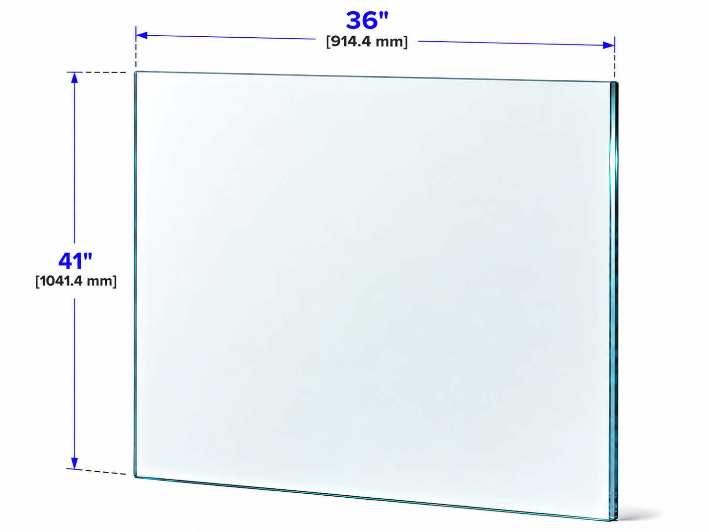 1/2" Railing Glass Panel - 41" Height