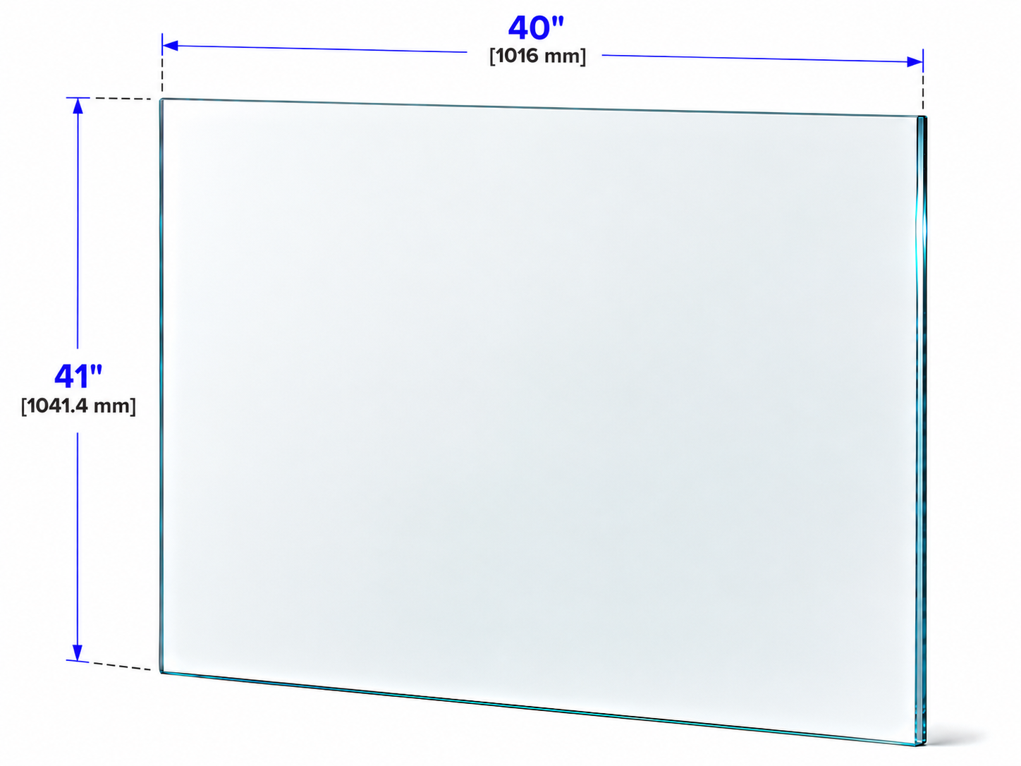 1/2" Railing Glass Panel - 41" Height