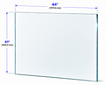 1/2" Railing Glass Panel - 41" Height