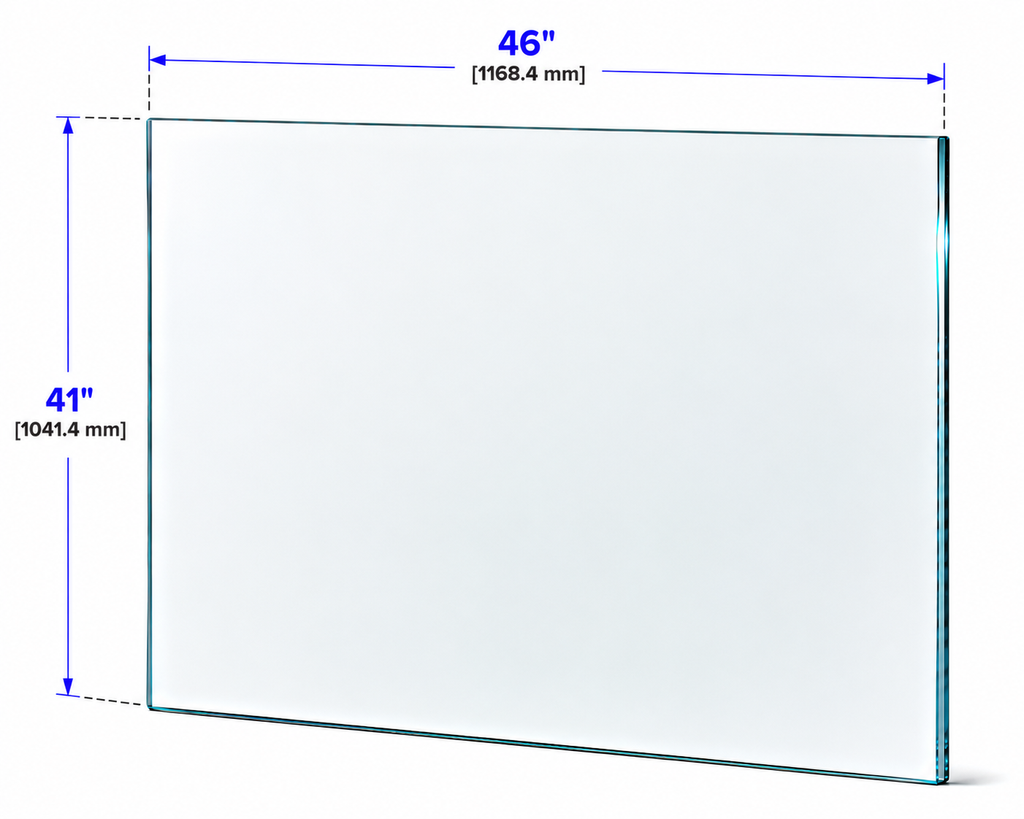 1/2" Railing Glass Panel - 41" Height