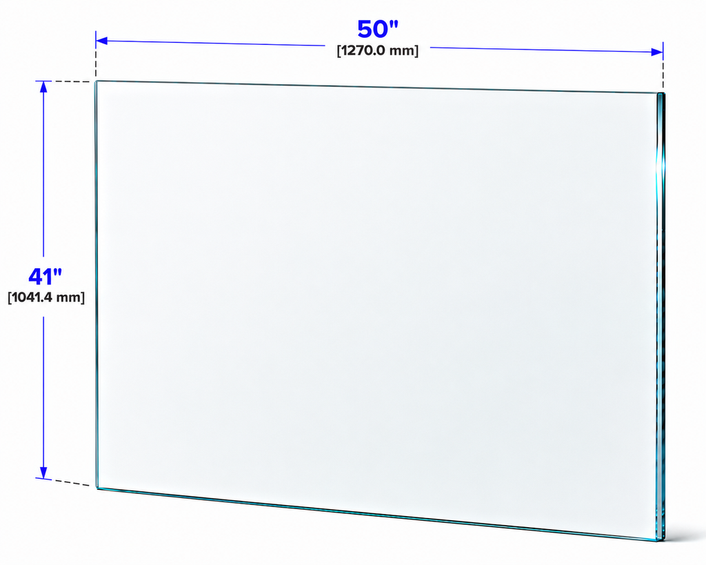 1/2" Railing Glass Panel - 41" Height