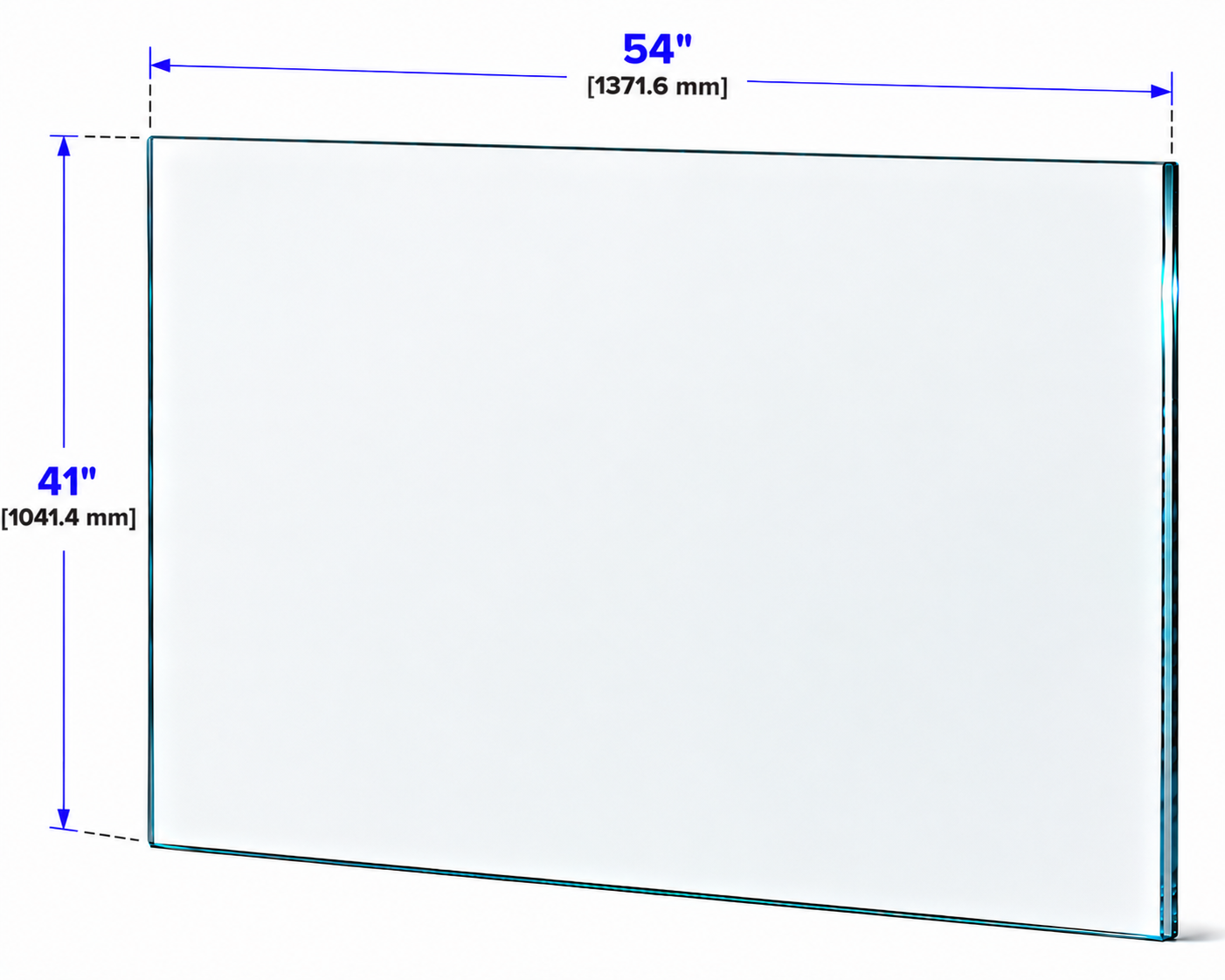 1/2" Railing Glass Panel - 41" Height