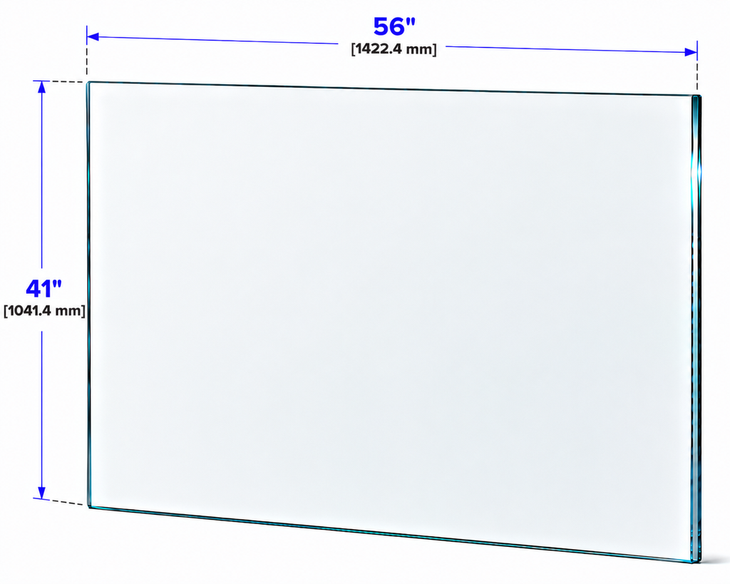 1/2" Railing Glass Panel - 41" Height