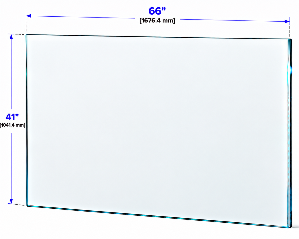 1/2" Railing Glass Panel - 41" Height