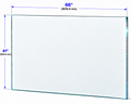 1/2" Railing Glass Panel - 41" Height