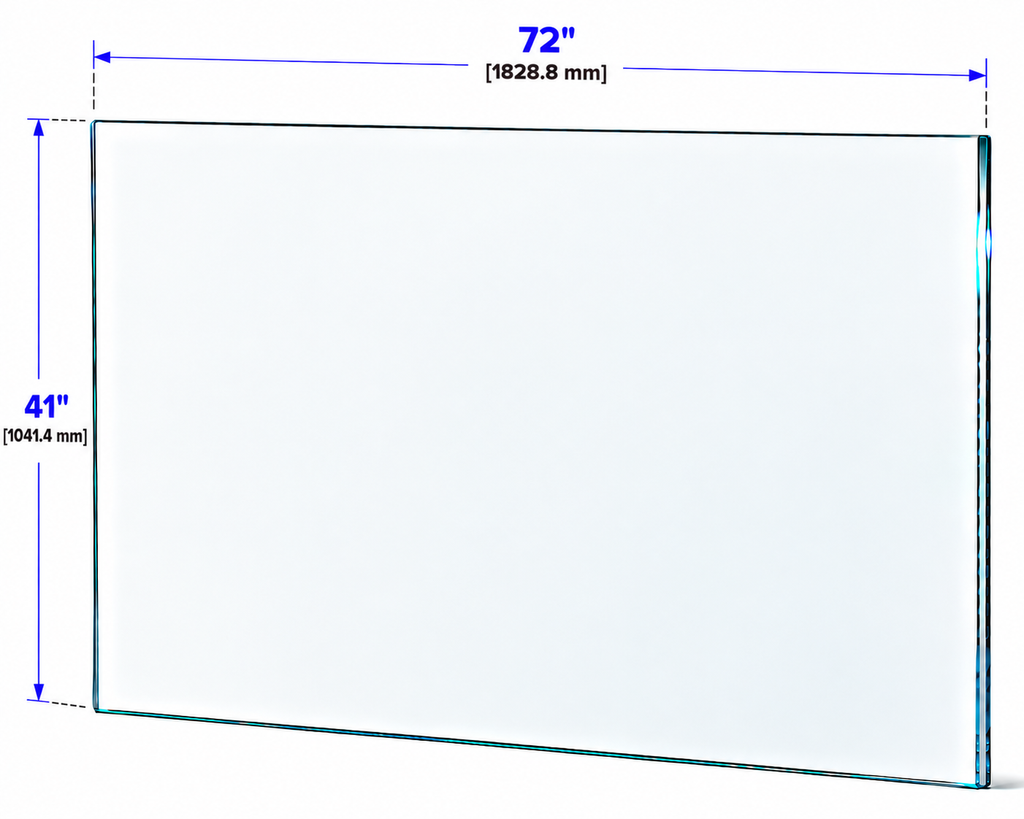 1/2" Railing Glass Panel - 41" Height